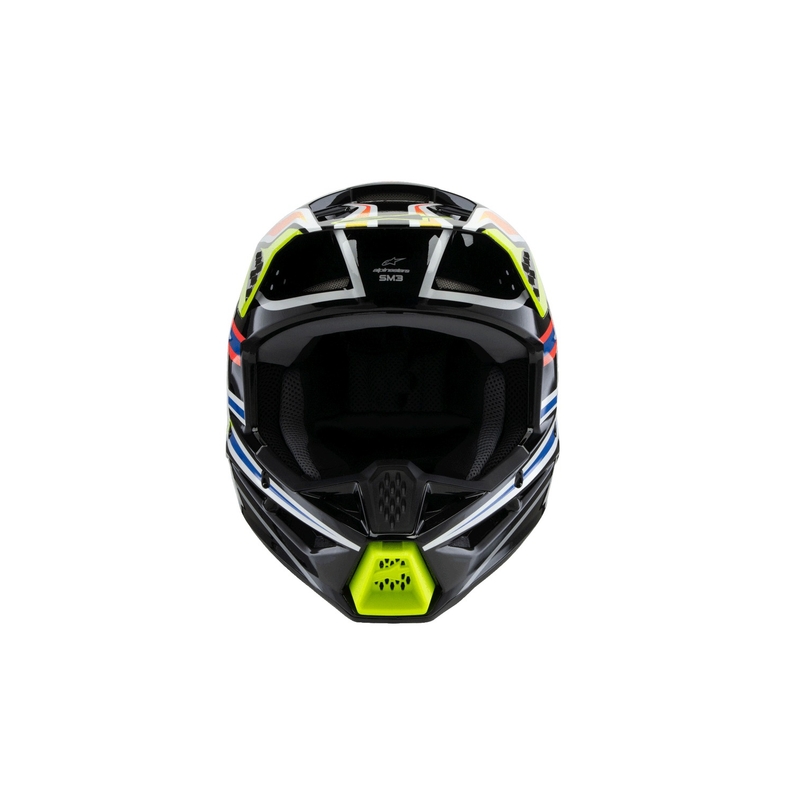 Alpinestars S-M3 WURX gyermek motocross sisak fekete-fluo sárga-kék-piros
