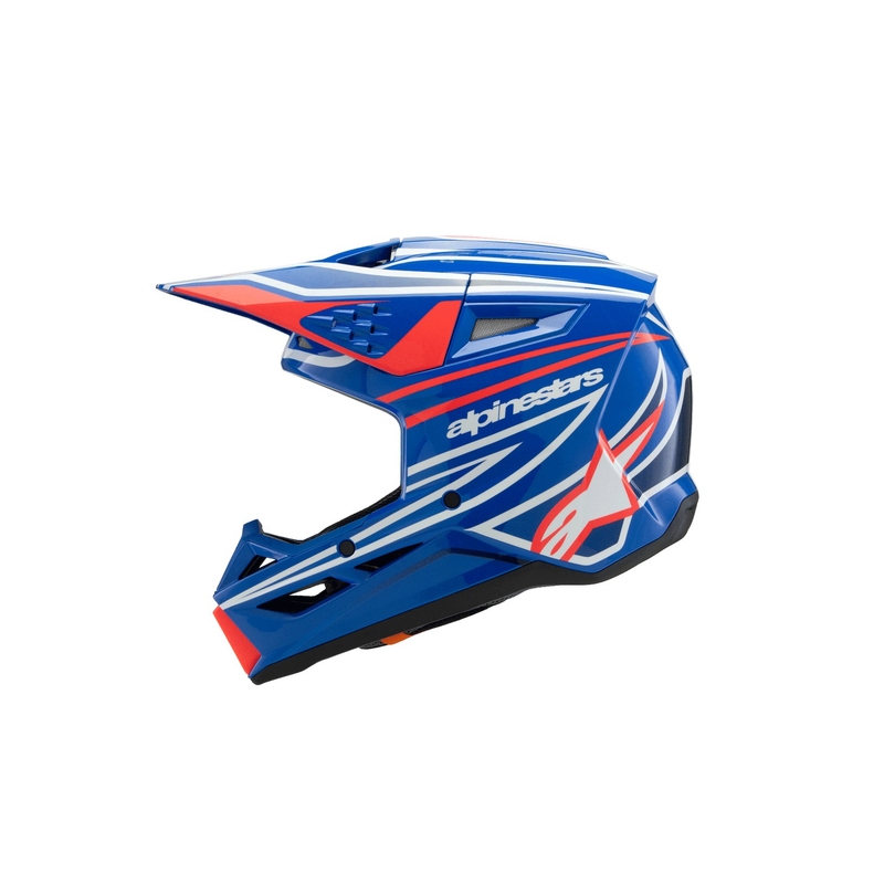 Alpinestars S-M3 WURX gyermek motocross sisak kék-piros-fehér-fekete