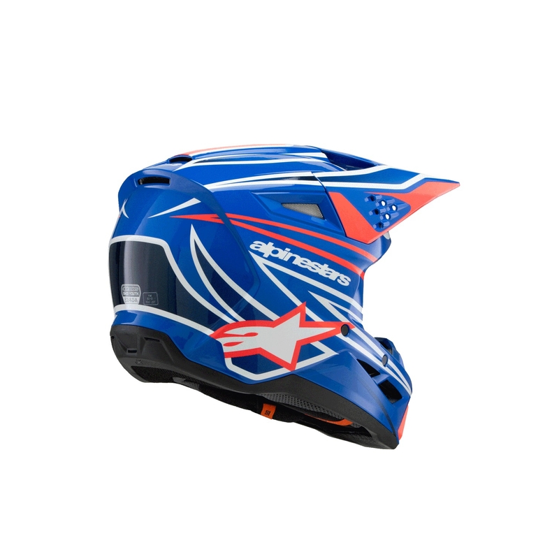 Alpinestars S-M3 WURX gyermek motocross sisak kék-piros-fehér-fekete