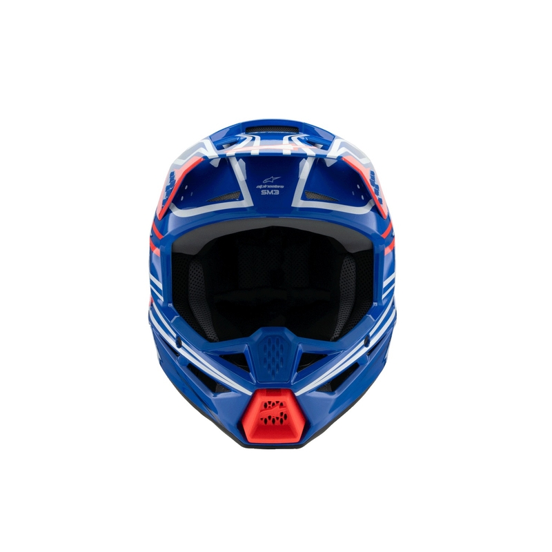 Alpinestars S-M3 WURX gyermek motocross sisak kék-piros-fehér-fekete