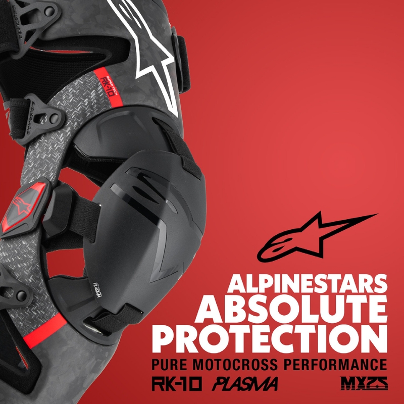 Alpinestars Supertech RK-10 Plasma térdmerevítő fekete-piros