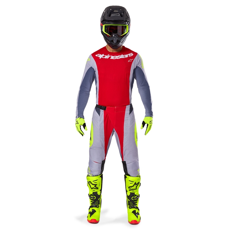 Alpinestars Techstar Melt motokrossz mez piros-szürke