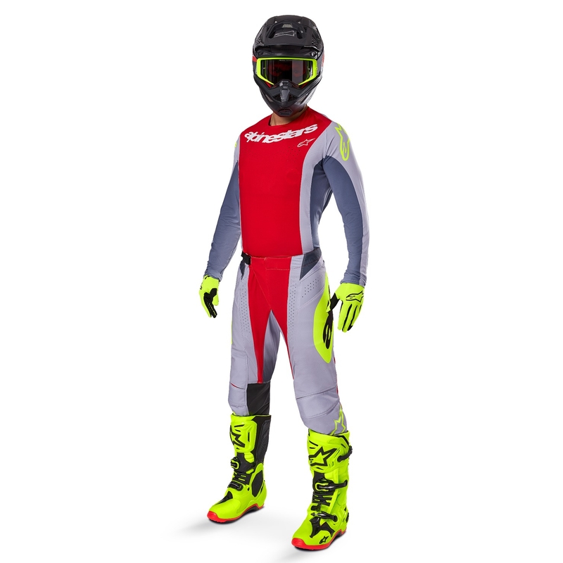 Alpinestars Techstar Melt motokrossz mez piros-szürke