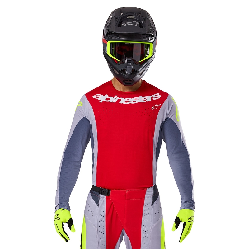 Alpinestars Techstar Melt motokrossz mez piros-szürke