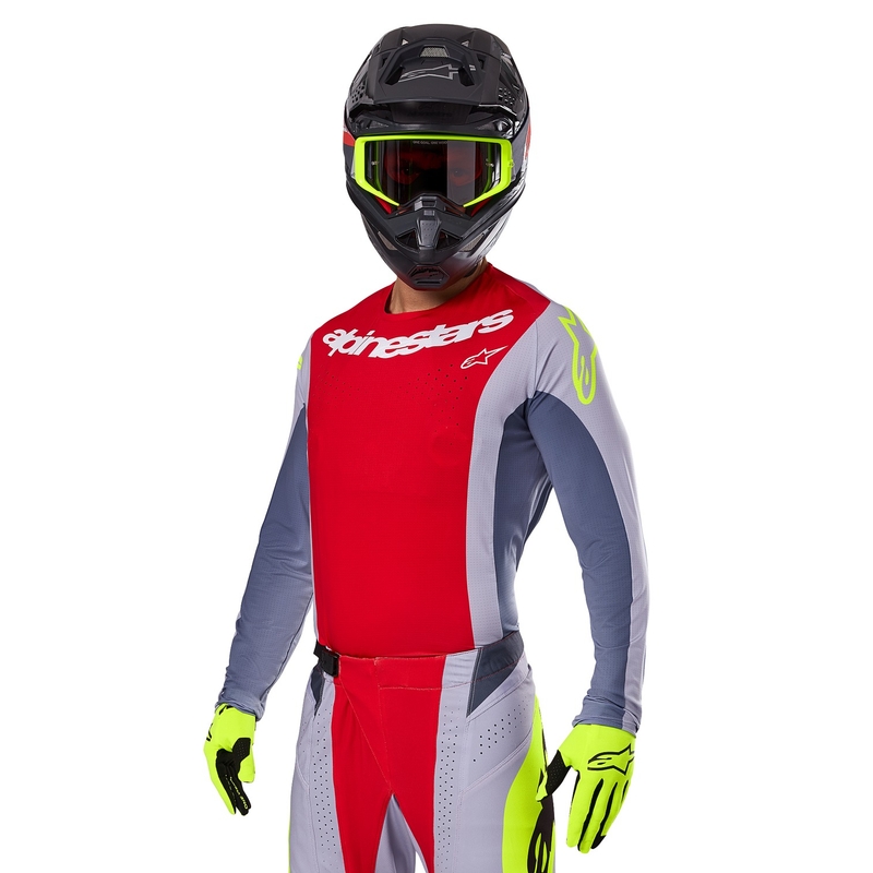 Alpinestars Techstar Melt motokrossz mez piros-szürke