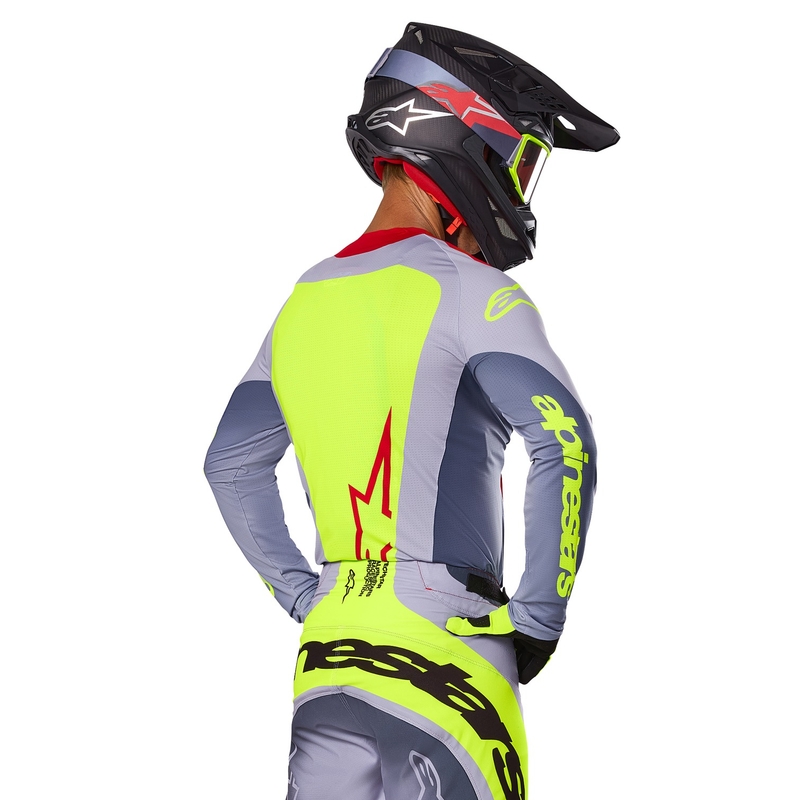 Alpinestars Techstar Melt motokrossz mez piros-szürke