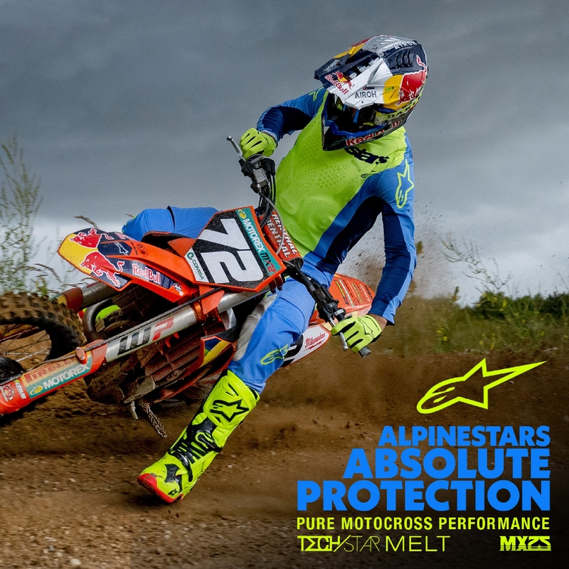 Alpinestars Techstar Melt motokrossz mez fluo sárga-kék