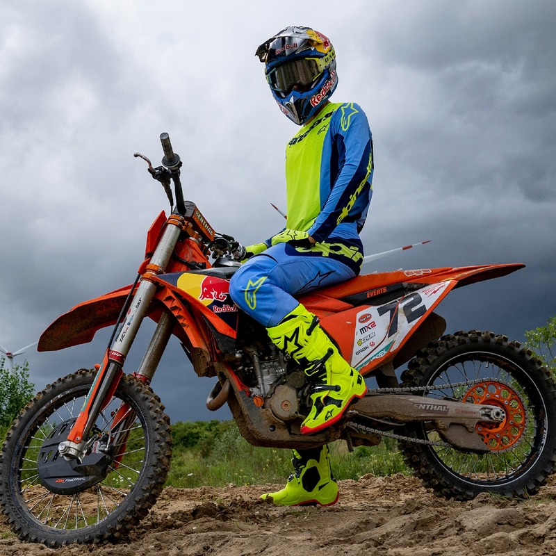 Alpinestars Techstar Melt motokrossz mez fluo sárga-kék
