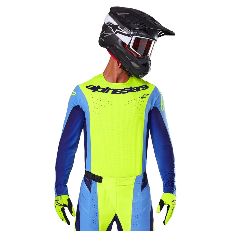 Alpinestars Techstar Melt motokrossz mez fluo sárga-kék