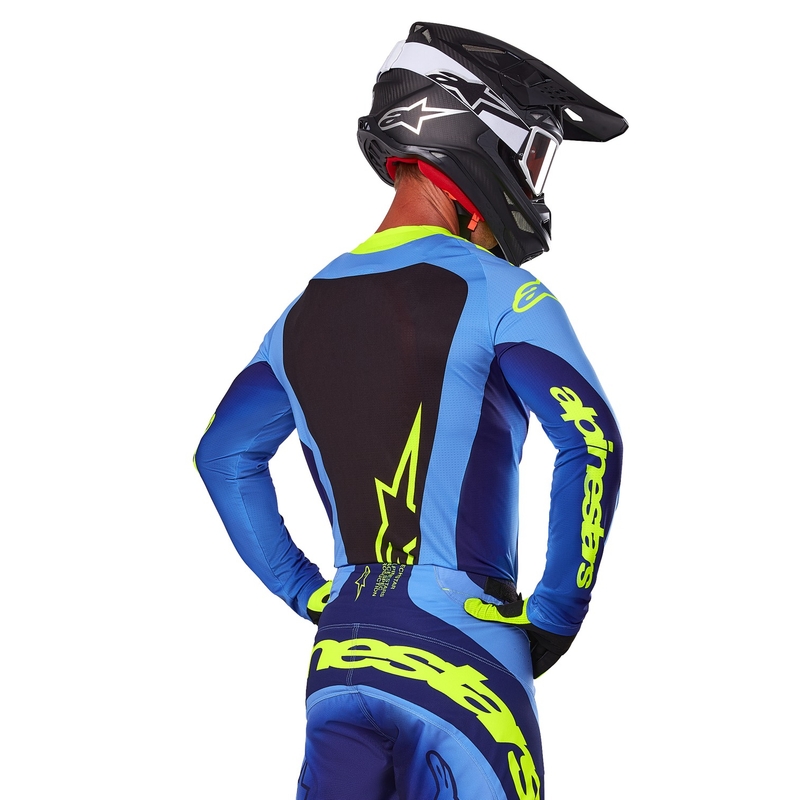 Alpinestars Techstar Melt motokrossz mez fluo sárga-kék