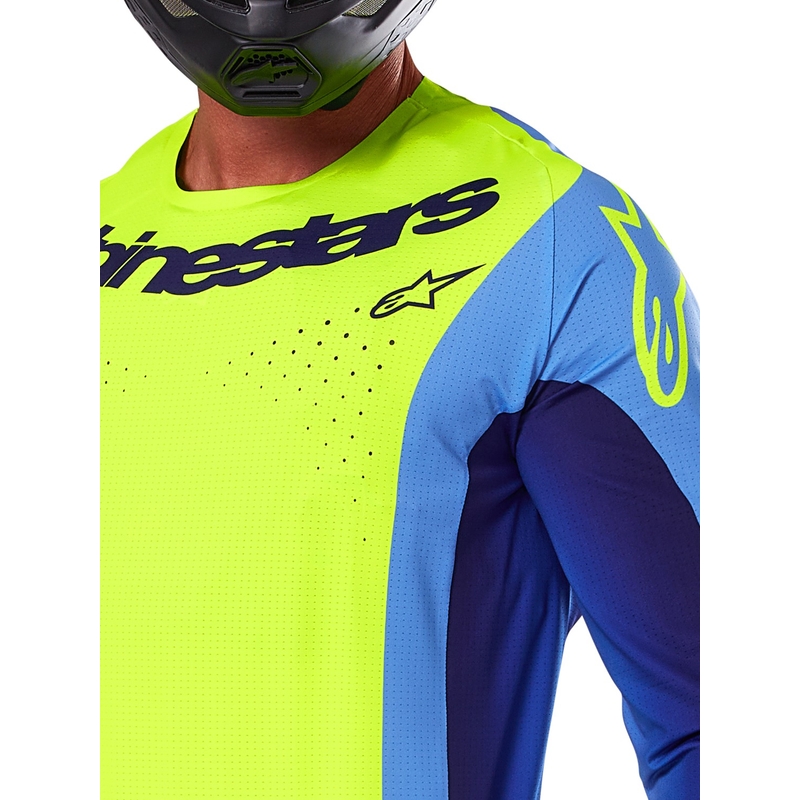 Alpinestars Techstar Melt motokrossz mez fluo sárga-kék