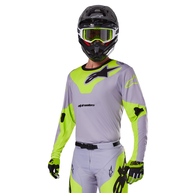 Alpinestars Racer Veil motokrossz mez szürke-fluo sárga