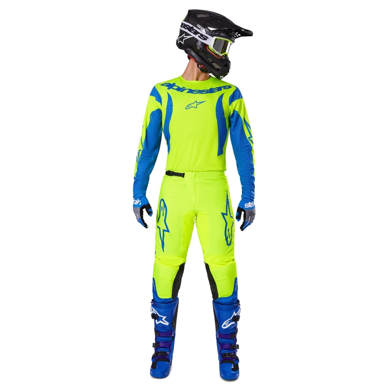 Alpinestars Fluid Haul motokrossz mez fluo sárga-kék