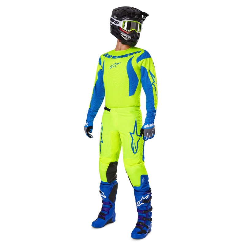 Alpinestars Fluid Haul motokrossz mez fluo sárga-kék
