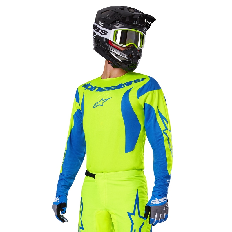 Alpinestars Fluid Haul motokrossz mez fluo sárga-kék