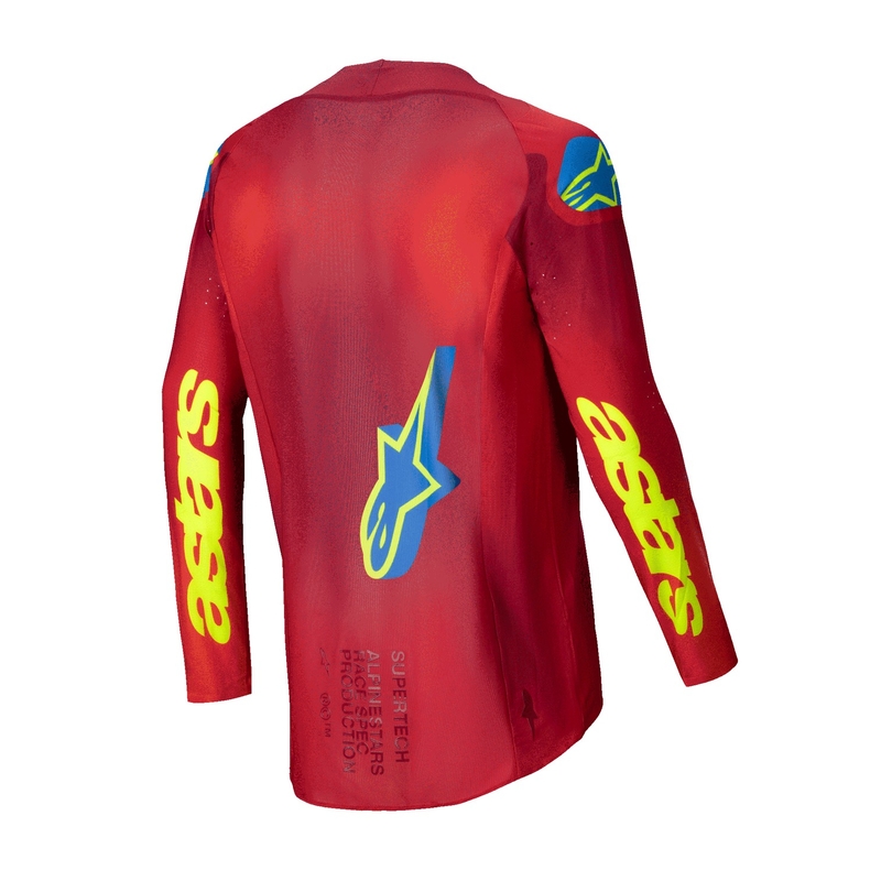 Alpinestars Supertech Maker motokrossz mez piros-fluo sárga
