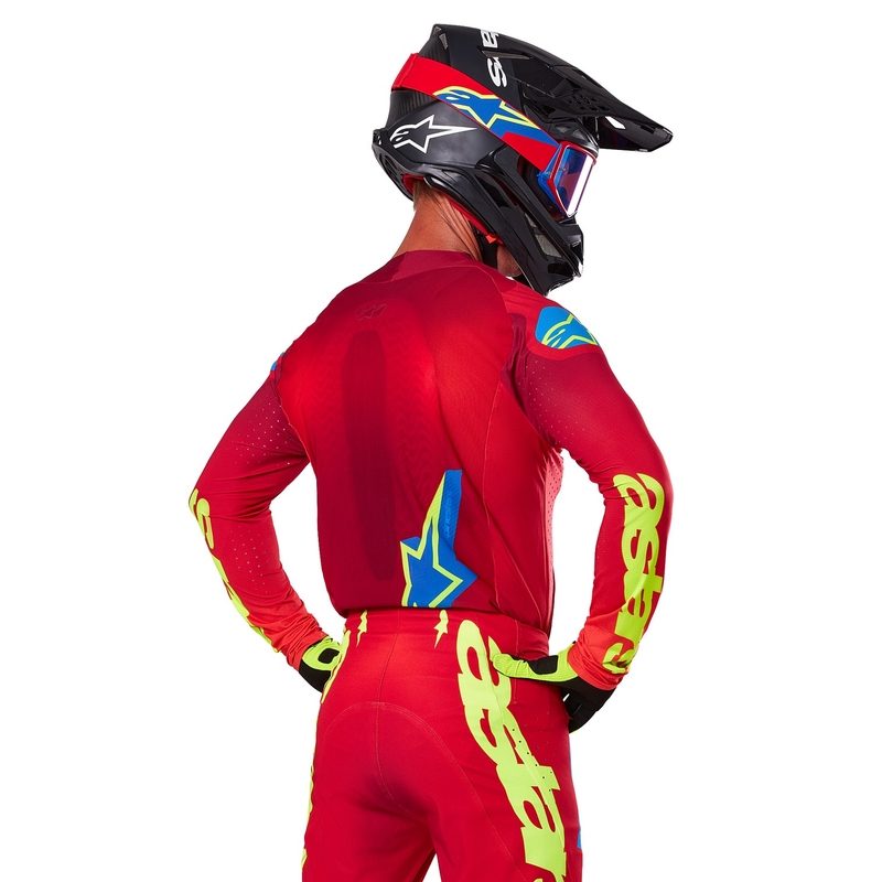 Alpinestars Supertech Maker motokrossz mez piros-fluo sárga