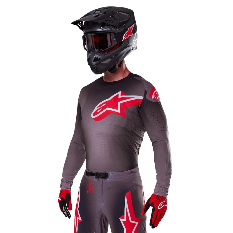 Alpinestars Supertech Lipan motokrossz mez füstös-piros