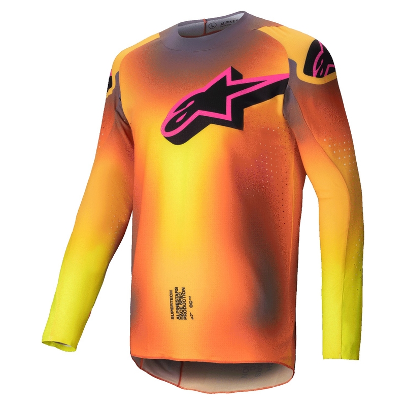 Alpinestars Supertech Lipan motokrossz mez sárga-rózsaszín