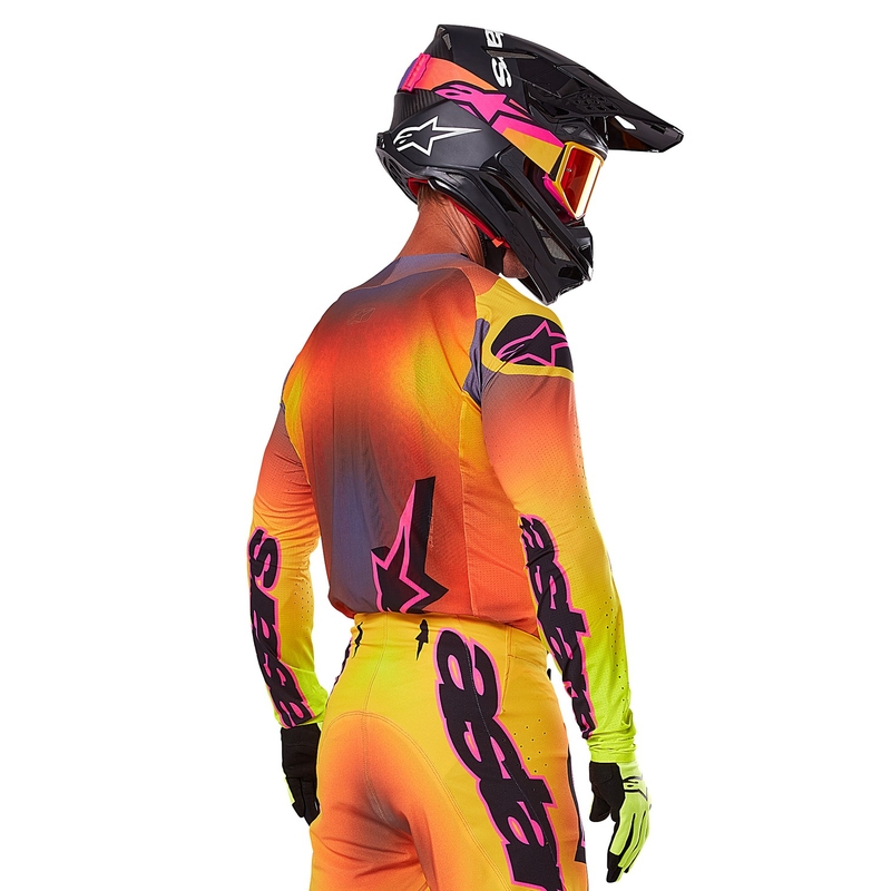 Alpinestars Supertech Lipan motokrossz mez sárga-rózsaszín