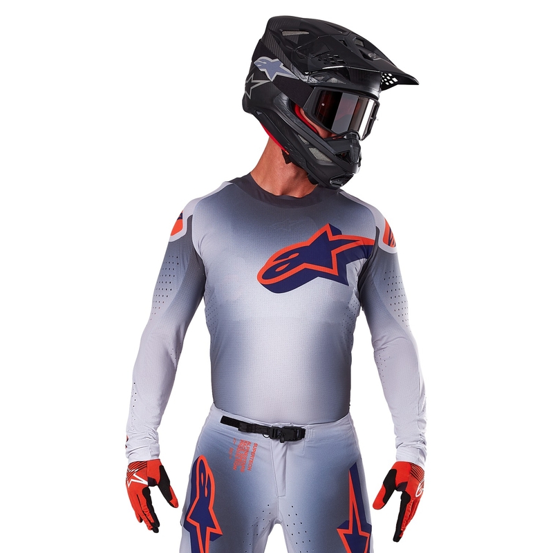 Alpinestars Supertech Lipan motokrossz mez szürke-fluo narancssárga