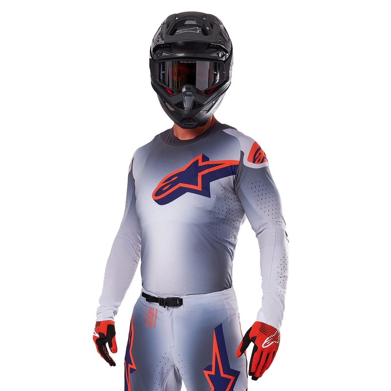 Alpinestars Supertech Lipan motokrossz mez szürke-fluo narancssárga