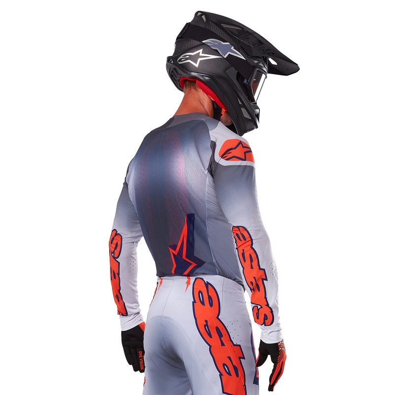Alpinestars Supertech Lipan motokrossz mez szürke-fluo narancssárga