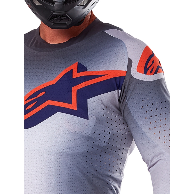 Alpinestars Supertech Lipan motokrossz mez szürke-fluo narancssárga