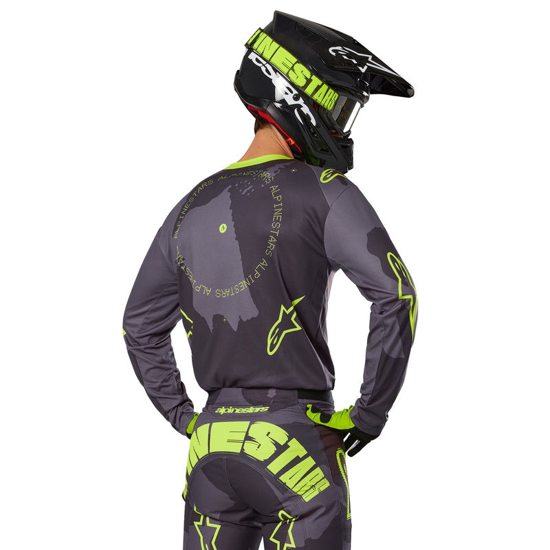 Alpinestars Racer Hollow motokrossz mez sötét camo-fluo sárga