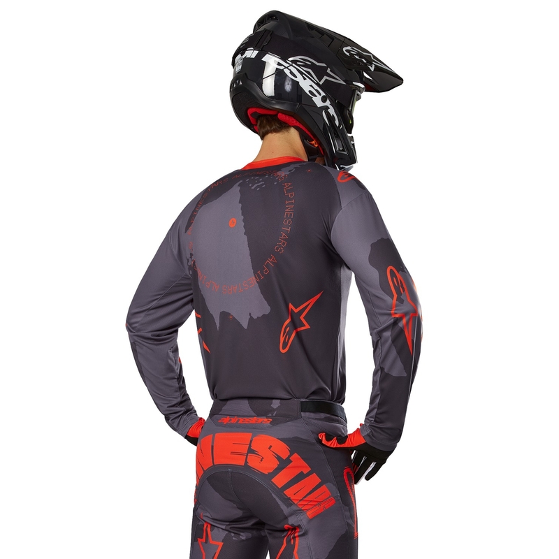Alpinestars Racer Hollow motokrossz mez szürke camo-fluo narancssárga