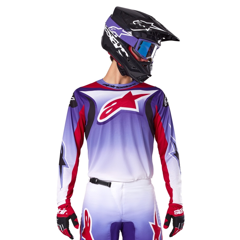 Alpinestars Fluid Wurx motokrossz mez fluo lila-piros