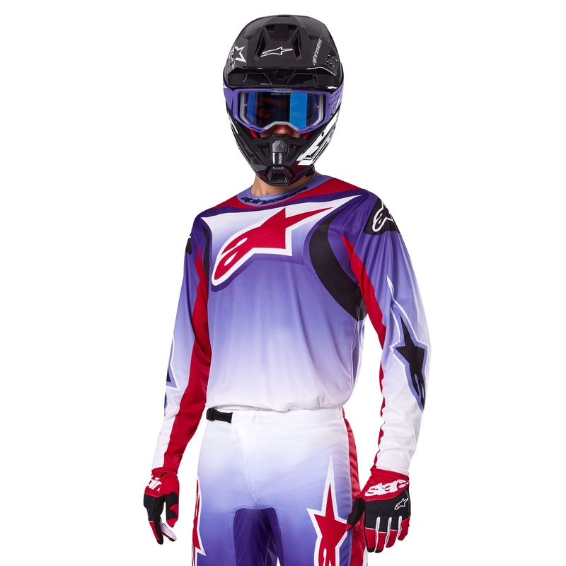Alpinestars Fluid Wurx motokrossz mez fluo lila-piros