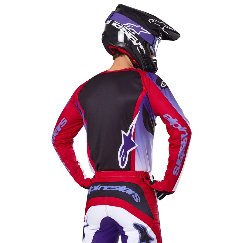 Alpinestars Fluid Wurx motokrossz mez fluo lila-piros
