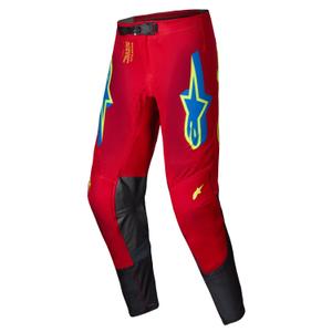 Alpinestars Supertech Maker motokrossz nadrág piros-fluo sárga