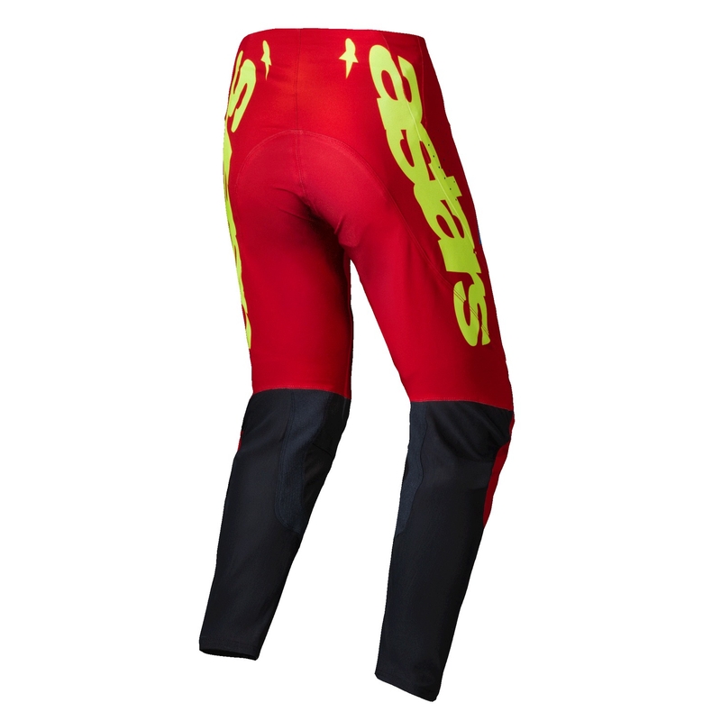 Alpinestars Supertech Maker motokrossz nadrág piros-fluo sárga