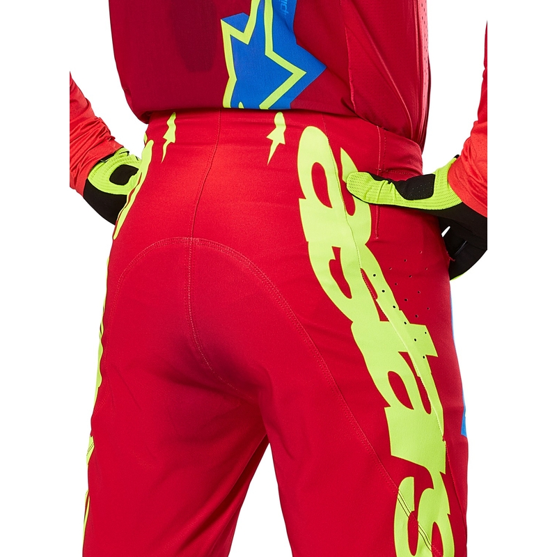 Alpinestars Supertech Maker motokrossz nadrág piros-fluo sárga