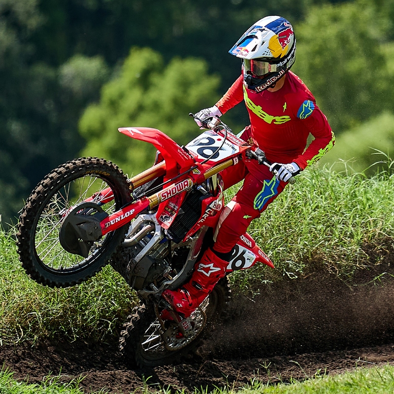Alpinestars Supertech Maker motokrossz nadrág piros-fluo sárga