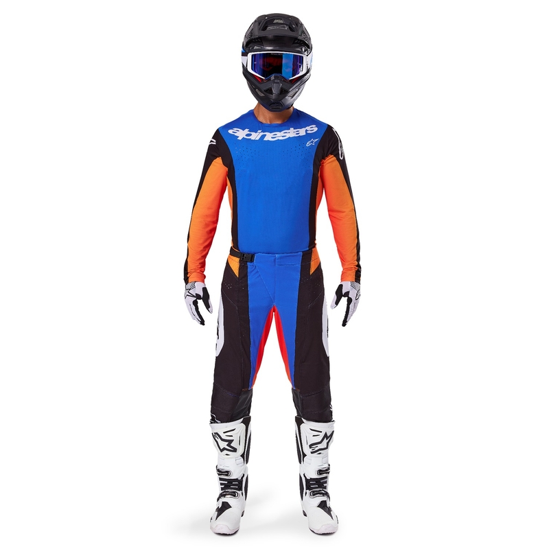 Alpinestars Techstar Melt motocross nadrág narancssárga-kék