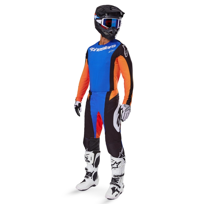 Alpinestars Techstar Melt motocross nadrág narancssárga-kék