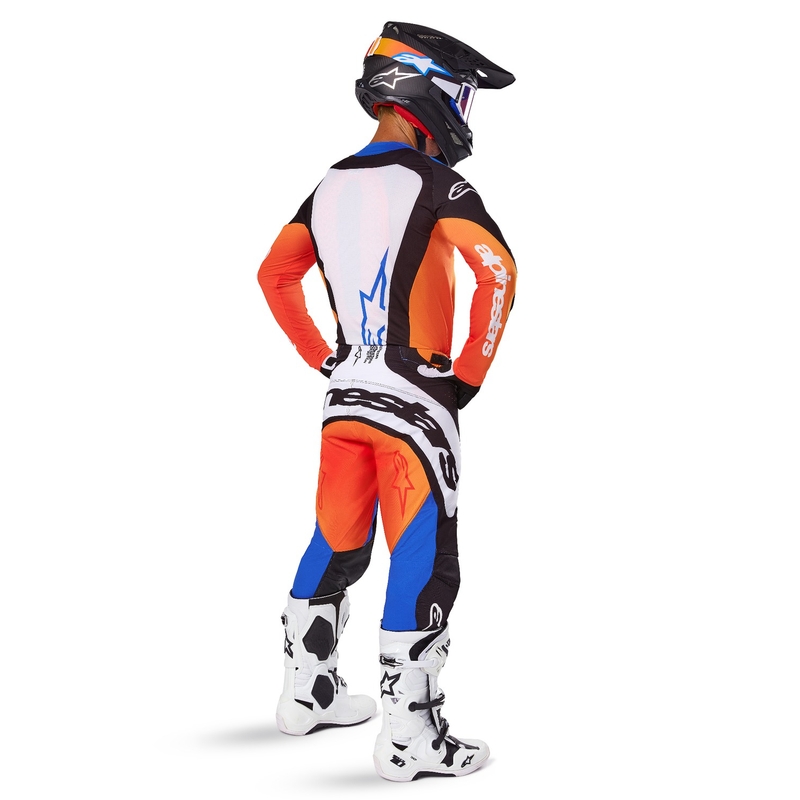 Alpinestars Techstar Melt motocross nadrág narancssárga-kék