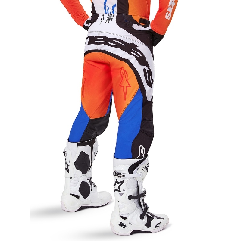 Alpinestars Techstar Melt motocross nadrág narancssárga-kék