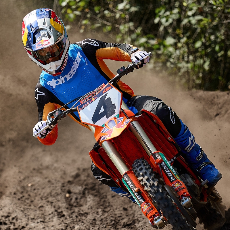 Alpinestars Techstar Melt motocross nadrág narancssárga-kék