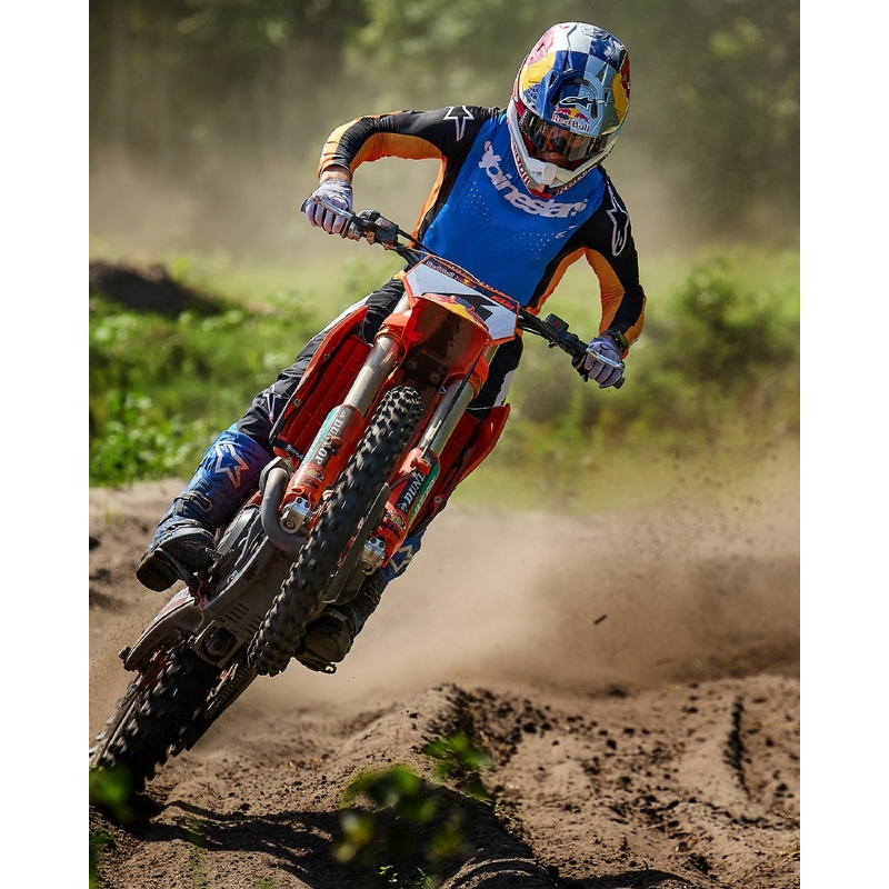 Alpinestars Techstar Melt motocross nadrág narancssárga-kék