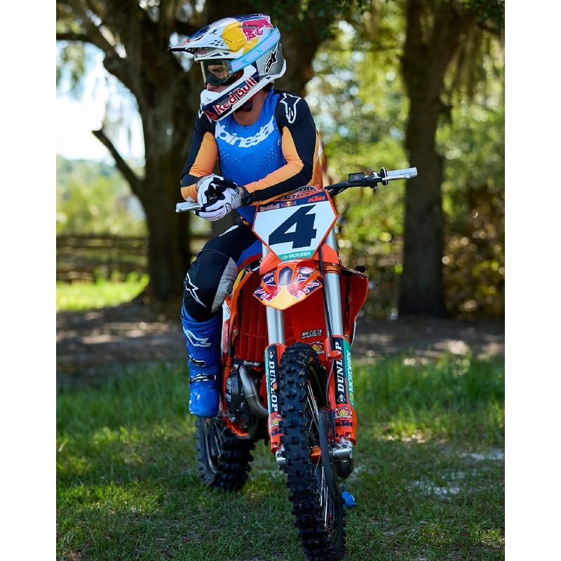 Alpinestars Techstar Melt motocross nadrág narancssárga-kék