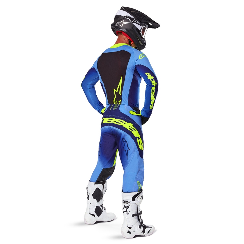 Alpinestars Techstar Melt motocross nadrág fluo sárga-kék