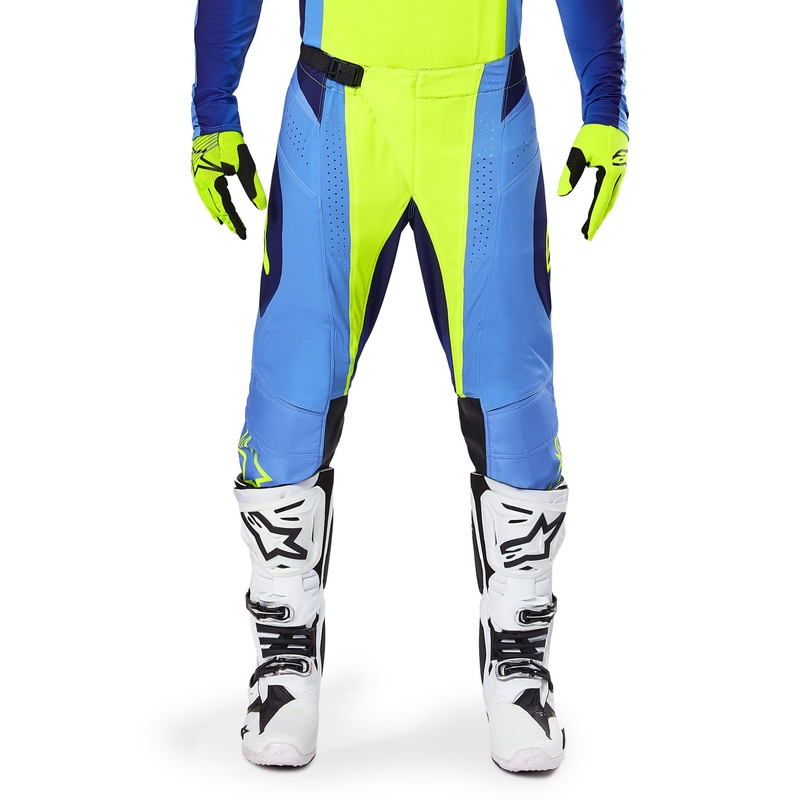 Alpinestars Techstar Melt motocross nadrág fluo sárga-kék