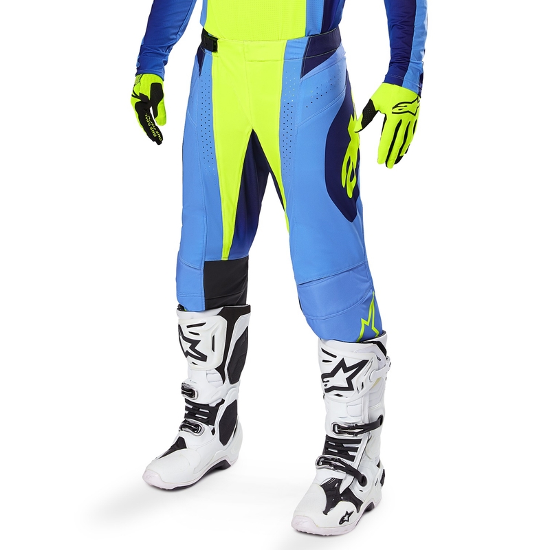 Alpinestars Techstar Melt motocross nadrág fluo sárga-kék