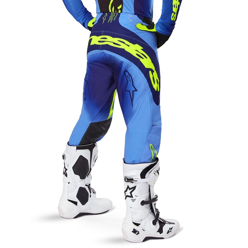 Alpinestars Techstar Melt motocross nadrág fluo sárga-kék