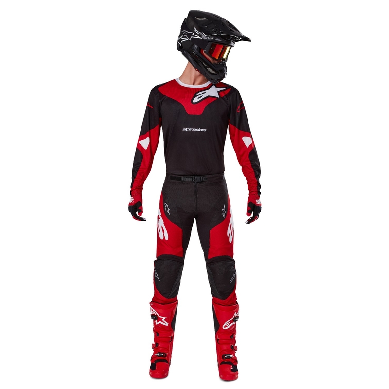 Alpinestars Racer Veil motocross nadrág fekete-piros