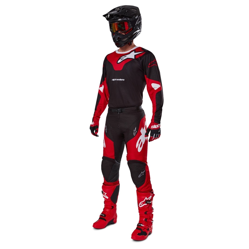 Alpinestars Racer Veil motocross nadrág fekete-piros